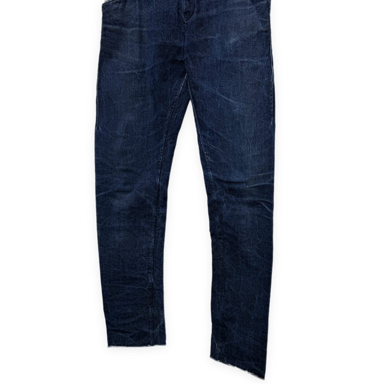 LAYER-0 DENIM 5P PANT インディゴデニムレザーボタン5ポケットパンツ ジーンズ ボトムス Alessio Zero レイヤーゼロ メンズ