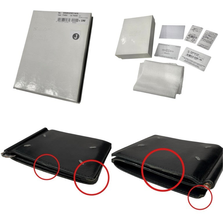 Maison Margiela 11 マネークリップ付きカーフレザーコンパクトウォレット 二つ折り財布 カードケース 小物 服飾雑貨 メゾンマルジェラ メンズ レディース ユニセックス