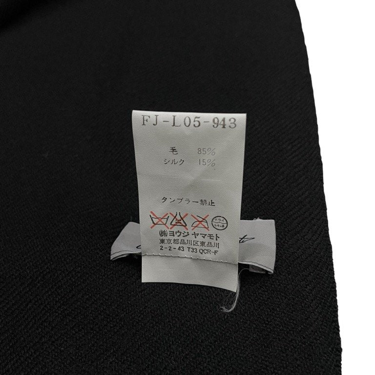 Yohji Yamamoto Femme ウールシルクフランネル大判フリンジマフラー ストール スカーフ Archive 服飾小物 ヨウジヤマモトファム レディース メンズ ユニセックス