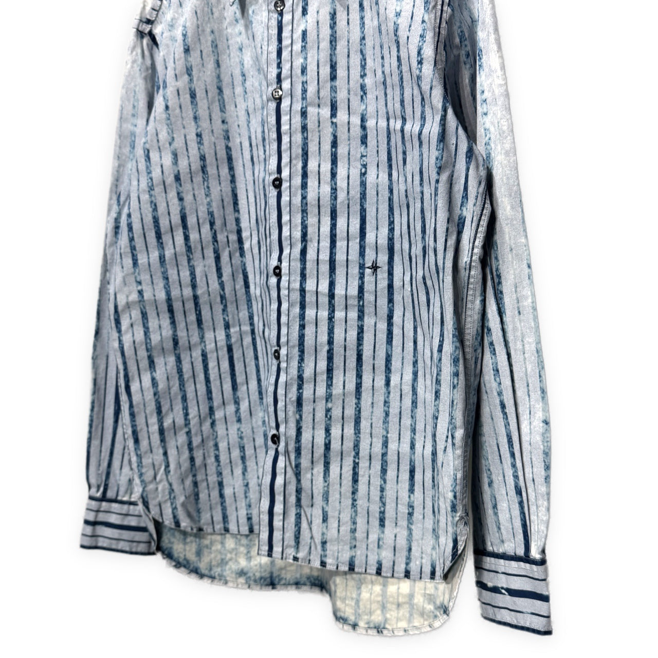 STONE ISLAND DENIMS 03SS ブリーチストライプレギュラーカラーシャツ ブラウス トップス Archive ストーンアイランド デニムス メンズ