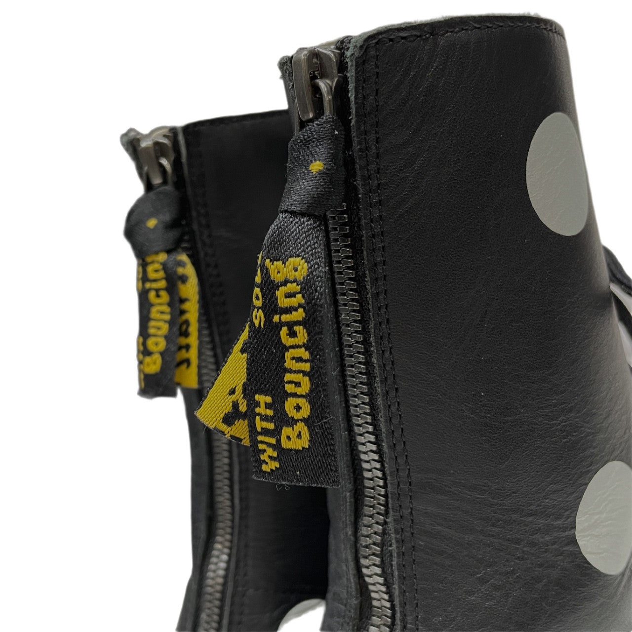 Y's × Dr.Martens 17AW 10 EYE BOOT - DOTS ドットプリント10ホールバックジップブーツ シューズ 靴 クツ 39 定価55,000円 Yohji Yamamoto ヨウジヤマモト ドクターマーチン レディース