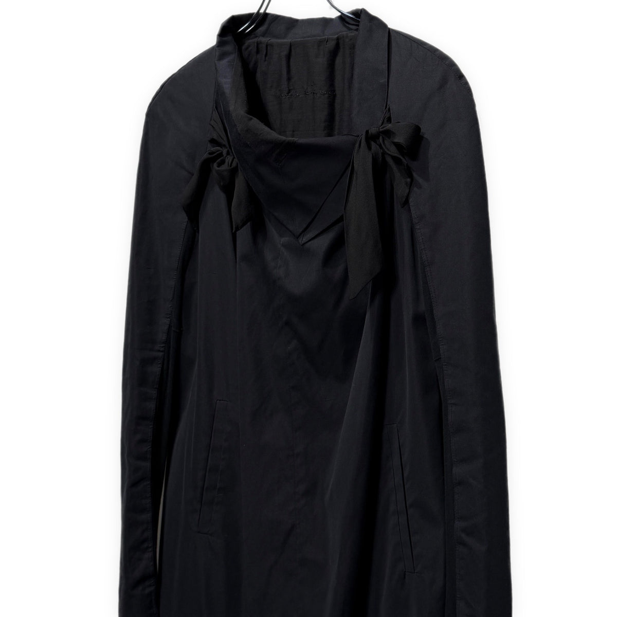 Rick Owens コットンシルクリボンボタンレスロングコート Archive 00s ブルゾン ジャケット アウター リックオウエンス メンズ