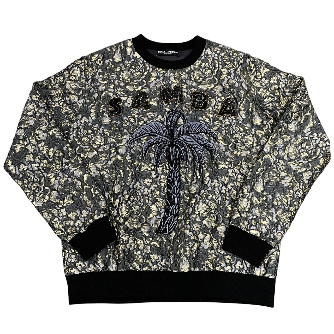 DOLCE&GABBANA SAMBA スパンコール装飾立体ジャカードスウェットシャツ トップス トレーナー D&G ドルチェアンドガッバーナ メンズ