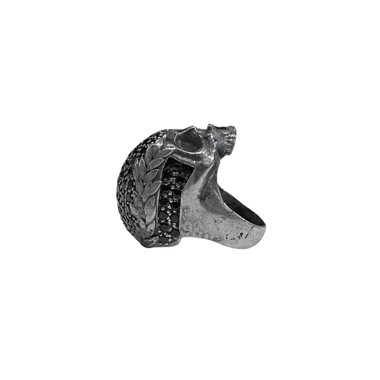 Vivienne Westwood 16AW NEW SKULL RING スワロフスキー装飾ニュースカルリング 骸骨 ドクロ 指輪 アクセサリー シルバー 925 約16号 定価77,760円 ヴィヴィアンウエストウッド メンズ レディース ユニセックス