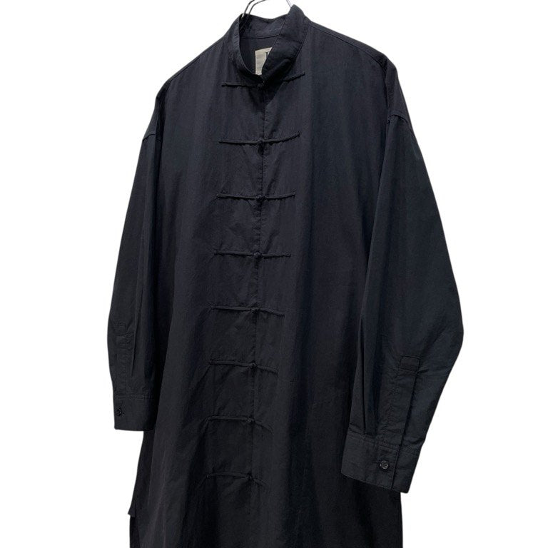 B Yohji Yamamoto 17SS コットンブロードラウンドカットヘムロングシャツワンピース ブラウス トップス ビー ヨウジヤマモト レディース メンズ ユニセックス