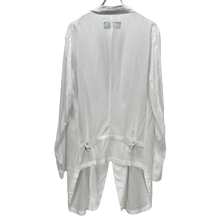 nude:masahikomaruyama ライナージャケット レーヨンリネンガーゼロングフロントスナップボタンジャケット コート ライトアウター ヌード マサヒコマルヤマ