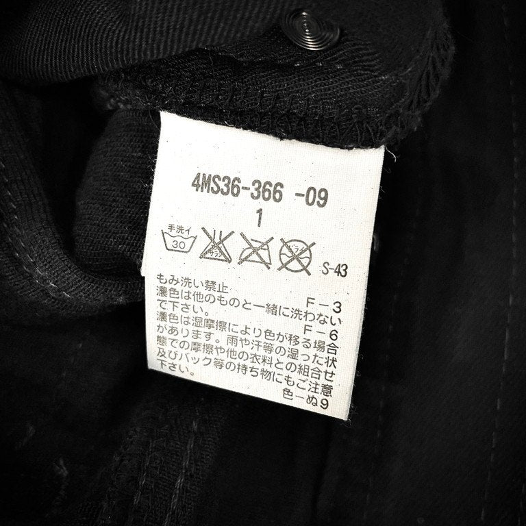 BLACK BARRETT by Neil Barrett アクリル樹脂コーティングブラックデニムカットオフハーフパンツ ショーツ ショート Archive ボトムス ブラックバレット ニールバレット メンズ