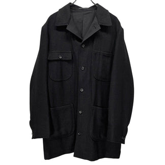Y's for men リネンウールツイード切替ハーフコート ジャケット ブルゾン アウター Archive Yohji Yamamoto Pour Homme ヨウジヤマモトプールオム ワイズフォーメン メンズ