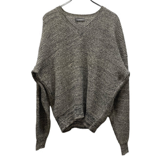 ISSEY MIYAKE MEN リネンコットンVネックサマーニットセーター Archive 80s 筆タグ 本人期 トップス イッセイミヤケメン メンズ