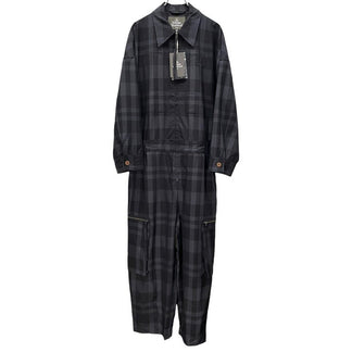 Vivienne Westwood MAN 24SS ウールフロントジップカーゴポケットチェックジャンプスーツ つなぎ オールインワン オーバーオール ジャケット パンツ オーブ刺繍 ロゴ 未使用タグ付き ヴィヴィアンウエストウッド マン メンズ