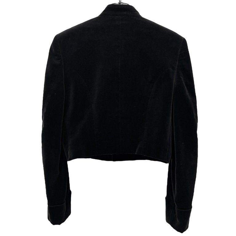 tricot COMME des GARCONS 91AW ベロア6Bマオカラーショートジャケット Archive ChicPunk シックパンク 80s テーラード スタンドカラー 初期 CdG コムデギャルソン レディース