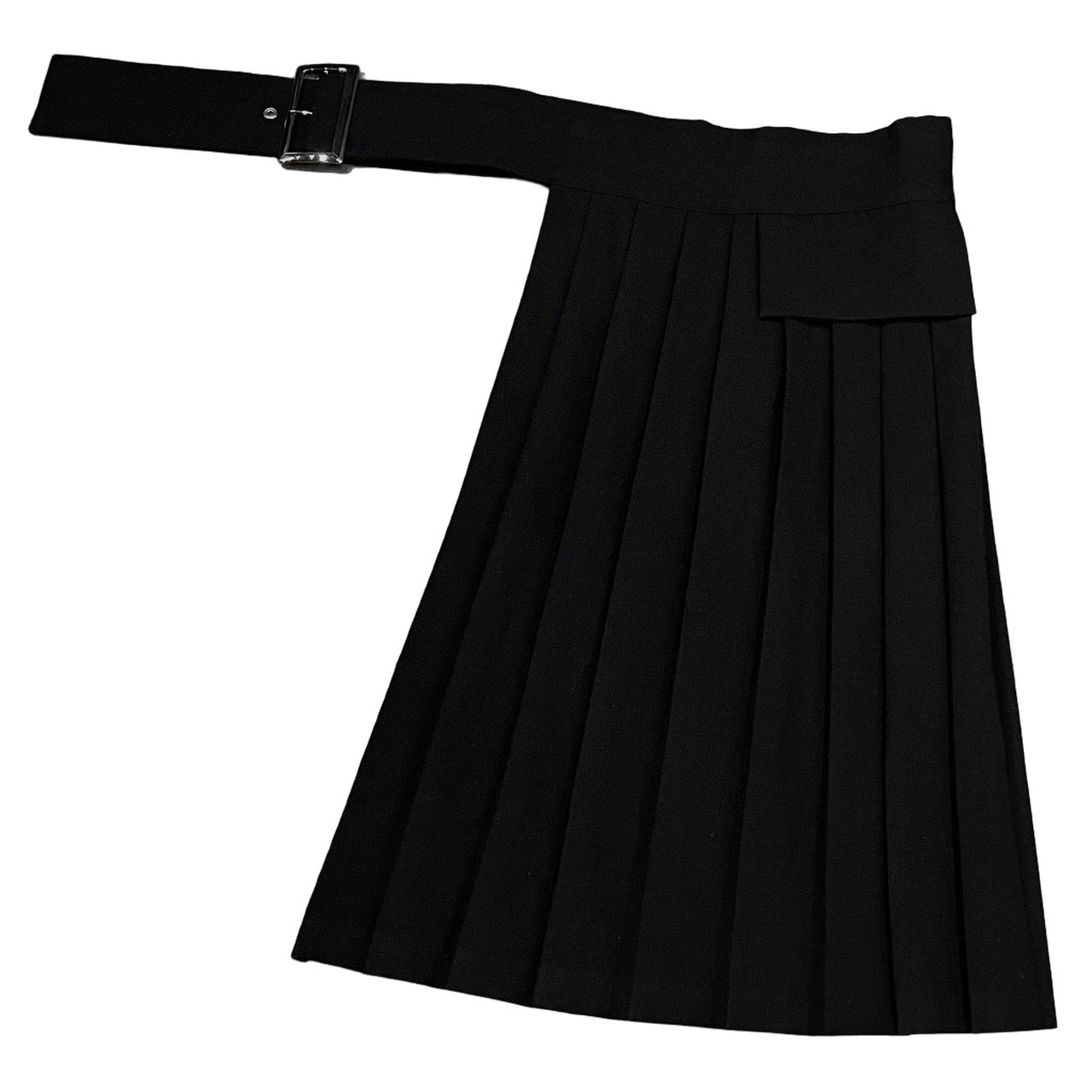 LIMI feu ウールプリーツアシンメトリー巻きスカート ボトムス パンツ レイヤード Yohji Yamamoto リミフゥ ヨウジヤマモト レディース