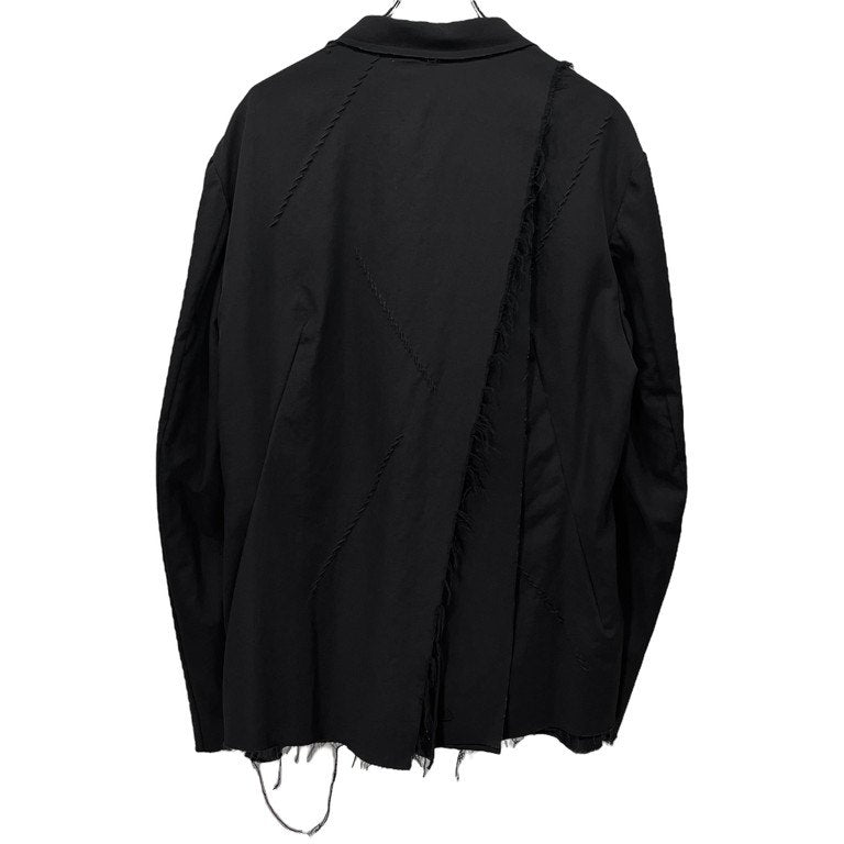 Yohji Yamamoto Pour Homme 15AW ウールギャバジン3重レイヤード裁ち切りテーラードジャケット Archive HY-J22-803 三重 カットオフ リバーシブル 刺繍 ブレザー コート アウター ヨウジヤマモトプールオム メンズ