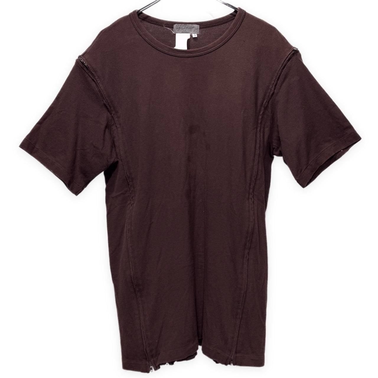 Yohji Yamamoto Pour Homme ジップデザインクルーネックTシャツ カットソー Tee T-shirt トップス Archive 半袖 ヨウジヤマモトプールオム メンズ