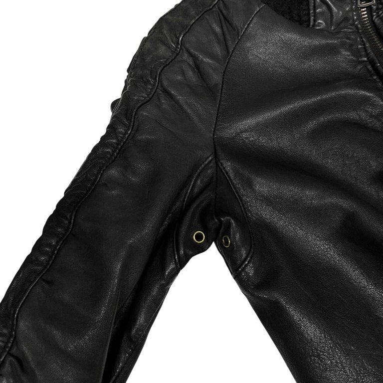 GIORGIO BRATO ラムレザーアームシャーリングニットリブブルゾン ジャケット ライダース コート アウター ジョルジオブラット レディース