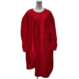COMME des GARCONS COMME des GARCONS 24AW POLYESTER SHRINK-RESISTANT COLLARLESS HOUNDSTOOTH PATTERN DRESS ポリエステル縮絨千鳥格子柄脱構築変形ノーカラーワンピース ドレス コムコム コムデギャルソン レディース