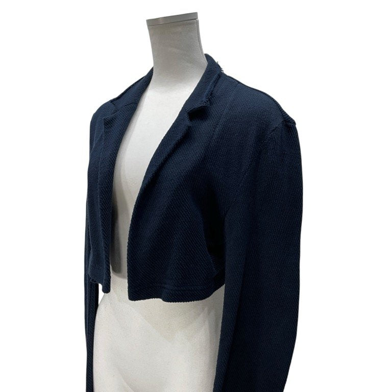 Y's コットンパイルボタンレスショートジャケット ブルゾン コート アウター Yohji Yamamoto Femme ヨウジヤマモトファム ワイズ レディース