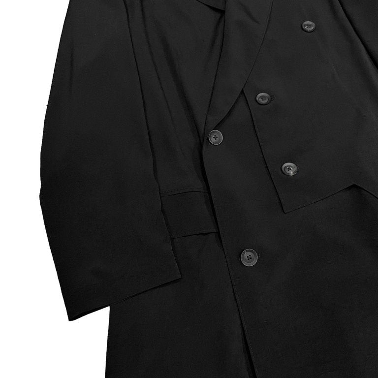 Yohji Yamamoto Pour Homme 21SS トリアセテートポリエステルマルチボタンフラシロングジャケット コート