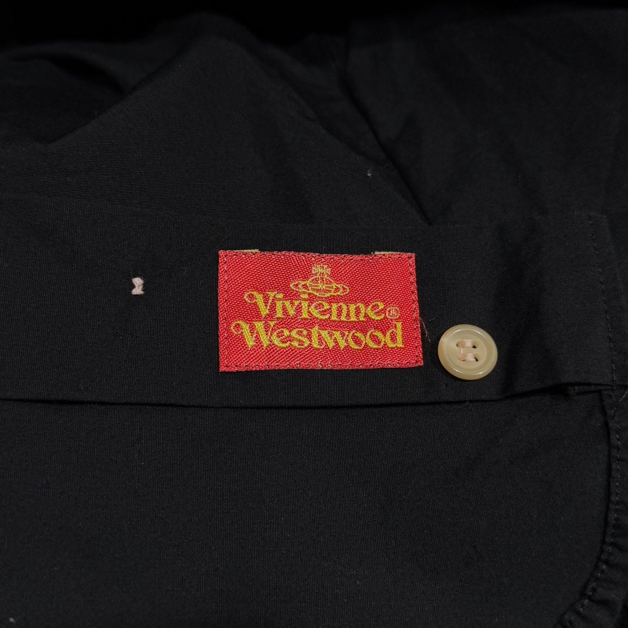 Vivienne Westwood オーブ刺繍丸襟チンカラーショートシャツ ブラウス トップス Archive 90s ヴィヴィアンウエストウッド レディース