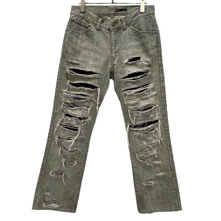 The Viridi-anne グレーデニムダメージ加工5ポケットデニムパンツ ジーンズ Archive 初期