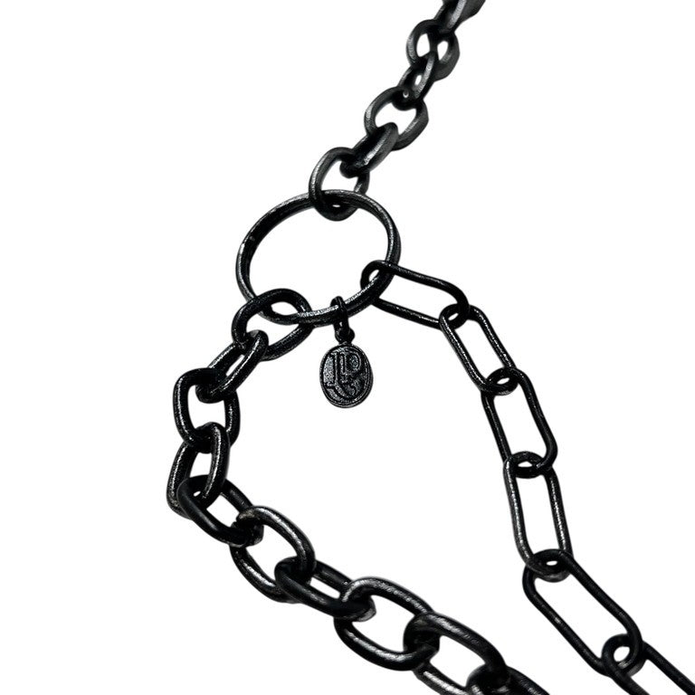 Jean Paul GAULTIER ビッグスカルダブルチェーンネックレス 一点物 激レア 希少 Archive 90s 00s JPG 未使用 ペンダント アクセサリー ジャンポールゴルチエ メンズ レディース ユニセックス