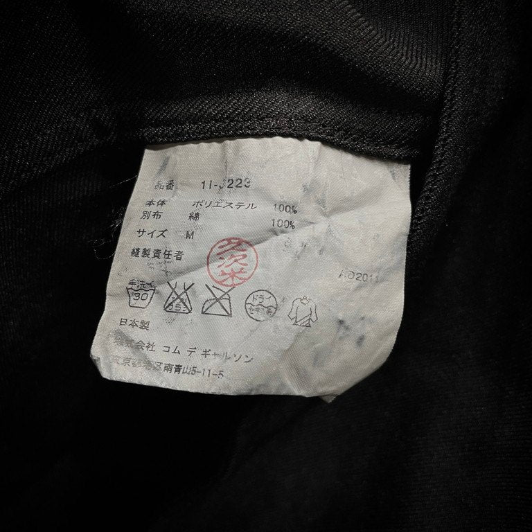 BLACK COMME des GARCONS 12SS ポリエステル縮絨迷彩リップストップ切替4Bテーラードジャケット ブレザー カモフラージュ アウター ブラック コムデギャルソン メンズ レディース ユニセックス