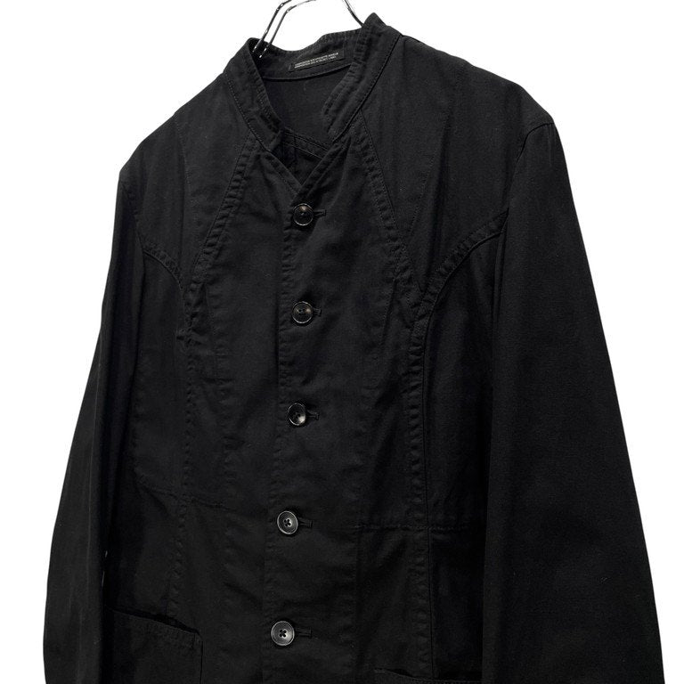 Yohji Yamamoto Pour Homme 12SS ライトキャンバス変形パターンパッチワークスタンドカラージャケット 袴期 テーラード コート アウター Archive キュビズム ヨウジヤマモトプールオム メンズ