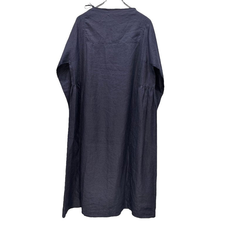 COMME des GARCONS リネンプルオーバーロングスモックワンピース シャツ ブラウス チュニック Archive 70s 初期 トップス コムデギャルソン レディース