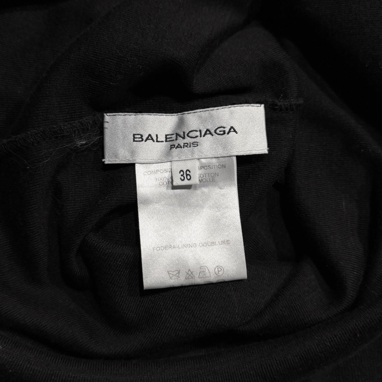 BALENCIAGA ディープVネック袖リブカットソー Tシャツ Tee T-shirt トップス Archive 2002 ニコラゲスキエール期 バレンシアガ レディース