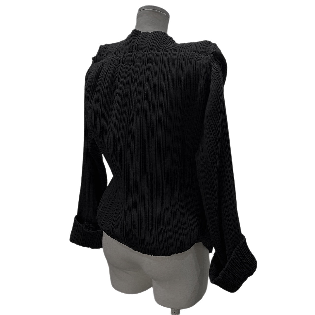 ISSEY MIYAKE ポリエステルウールプリーツカシュクールジャケット ブルゾン コート アウター Archive イッセイミヤケ レディース