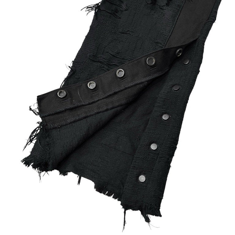 [-] Minus Twist Line Truck Pants BORO CRUST(NOIR) 襤褸クラストサイドライントラックパンツ 定価49,500円 ボトムス マイナス メンズ