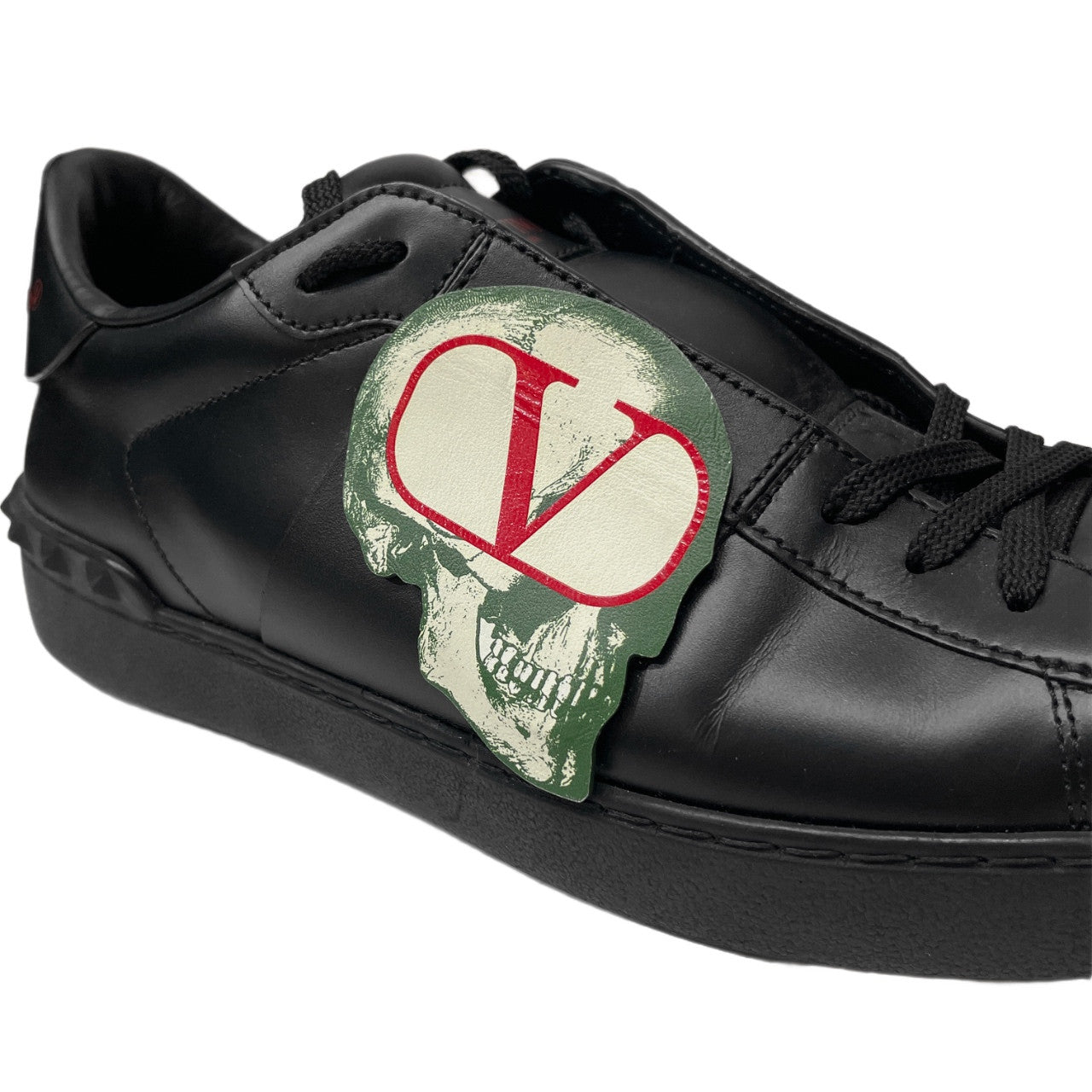UNDERCOVER × VALENTINO GARAVANI 19AW ロックスタッズスカルパッチレザーローカットスニーカー シューズ 靴 クツ 41 アンダーカバー ヴァレンティノ ガラヴァーニ メンズ