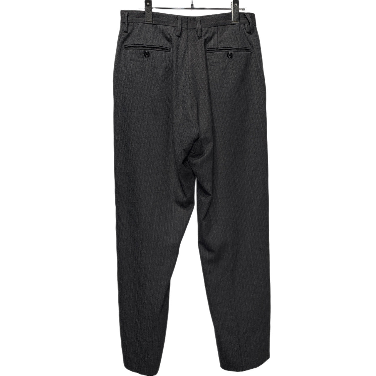 Y's for men ウールストライプ1タックテーパードパンツ スラックス トラウザーズ ボトムス Yohji Yamamoto Pour Homme ヨウジヤマモトプールオム ワイズフォーメン メンズ