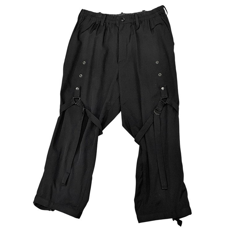 Yohji Yamamoto Pour Homme 16AW ウールギャバジン裾リブバンデージパンツ LOOK15 HR-P43-100 パラシュート ベルト ボトムス Archive ヨウジヤマモトプールオム メンズ