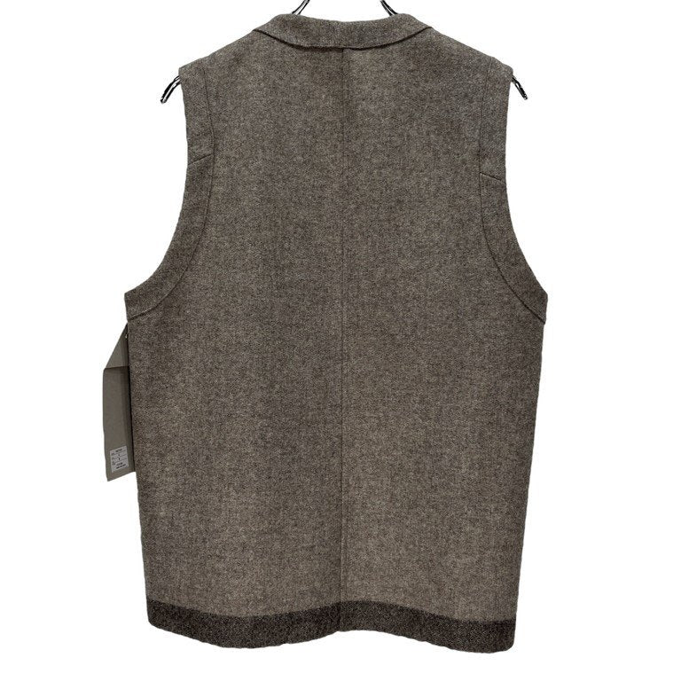 FRANK LEDER 圧縮ウールVネックヘムラインプルオーバーポケットベスト ノースリーブ トップス ジャケット アウター タグ付き 定価53,900円 フランクリーダー メンズ