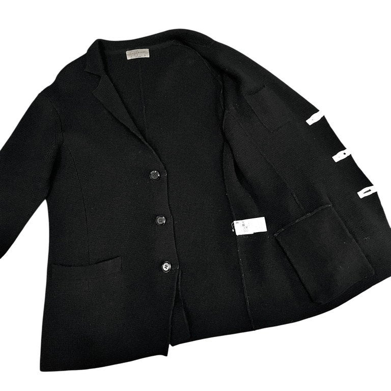 Yohji Yamamoto Pour Homme 18AW ホワイトステッチボタンホール3Bニットテーラードジャケット カーディガン トップス アウター HV-K95-199 ヨウジヤマモトプールオム メンズ