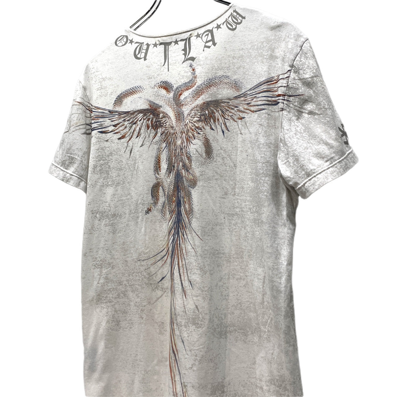 14th Addiction スネークフェザープリントTシャツ カットソー Tee T-shirt トップス Y2K フォーティーンスアディクション メンズ