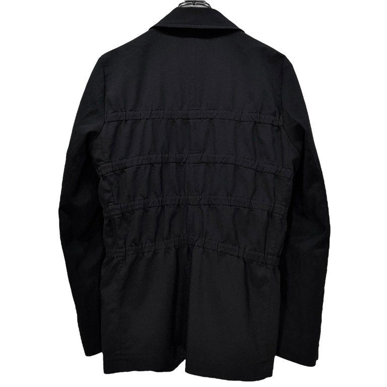 BLACK COMME des GARCONS 15SS テーピングパッカリングポリエステル3Bテーラードジャケット ブルゾン コート アウター ブラック コムデギャルソン メンズ レディース ユニセックス