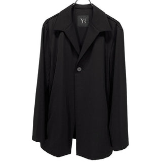 Y's ウールギャバジン1Bアンコンテーラードジャケット Archive 90s アウター コート Yohji Yamamoto Femme ヨウジヤマモトファム ワイズ レディース