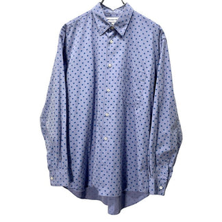 COMME des GARCONS SHIRT ポルカドットプリントレギュラーカラーオーバーサイズコットンシャツ 総柄 水玉 ブラウス Archive 90s コムデギャルソン メンズ
