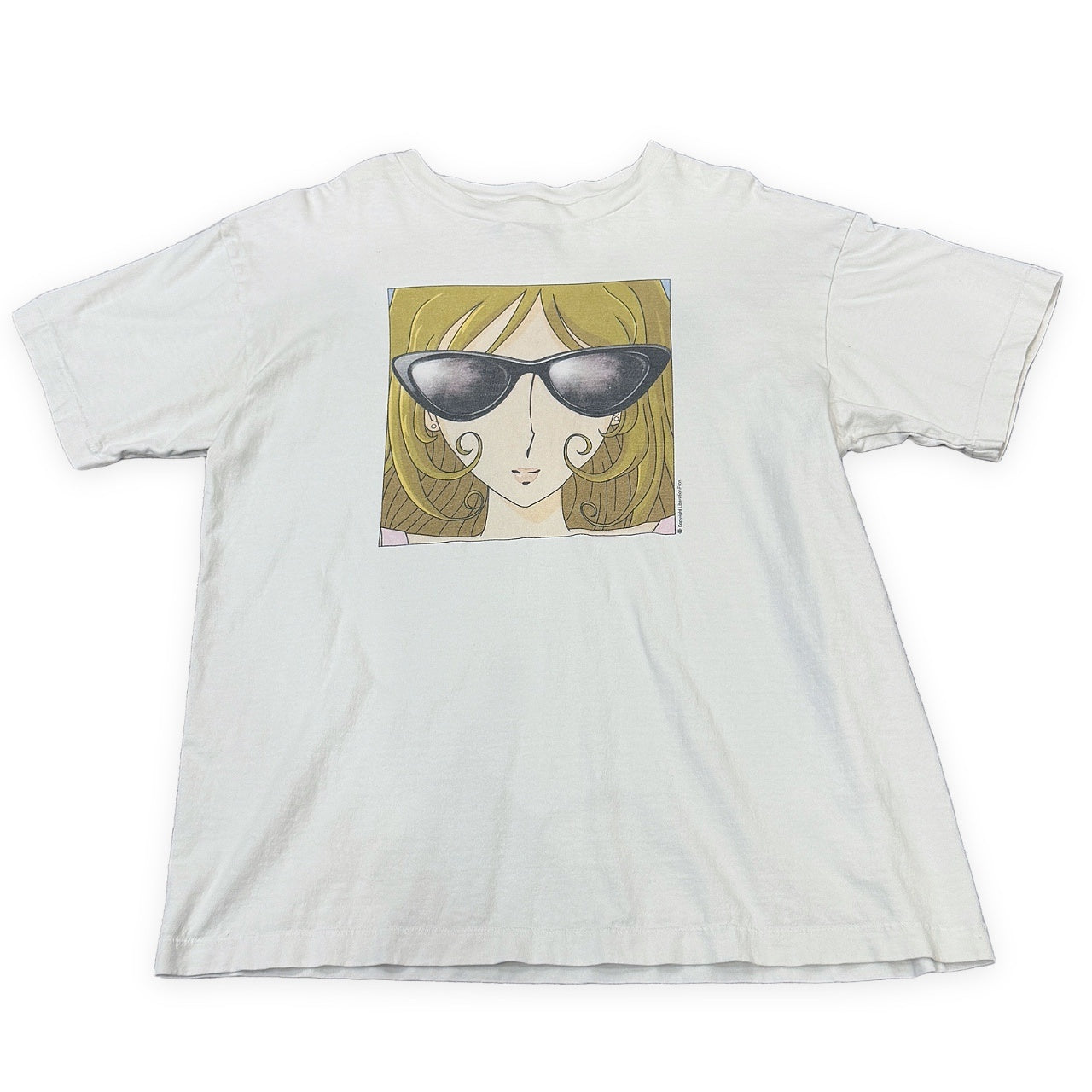 SAINT MICHAEL 23SS SS TEE/SUNGLASS/WHITE ヴィンテージ加工プリントTシャツ カットソー T-shirt トップス SM-S23-0000-023 Mxxxxxx セントマイケル メンズ