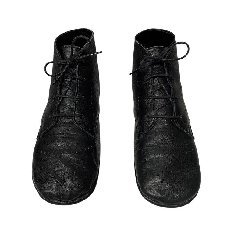 COMME des GARCONS カーフレザーパンチングメダリオンフラットシューズ チャッカブーツ ブローグ 靴 クツ Archive コムデギャルソン レディース