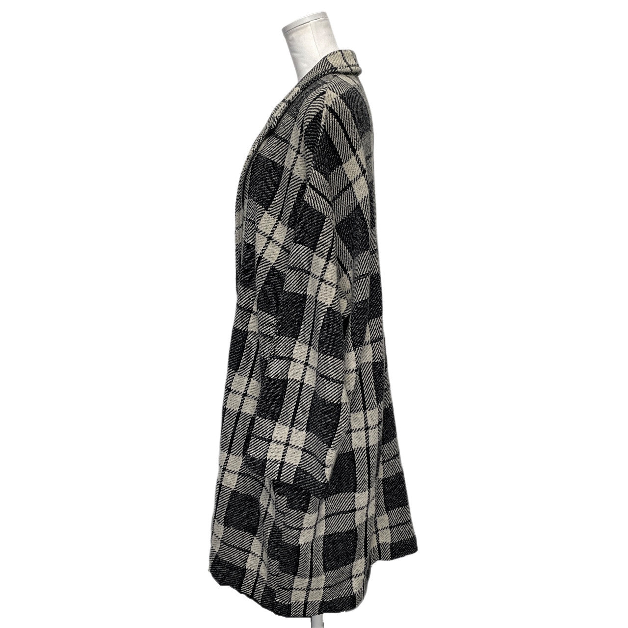 tricot COMME des GARCONS ウールチェックロングコート Archive 80s 初期 本人期 ジャケット ブルゾン アウター トリコ コムデギャルソン レディース