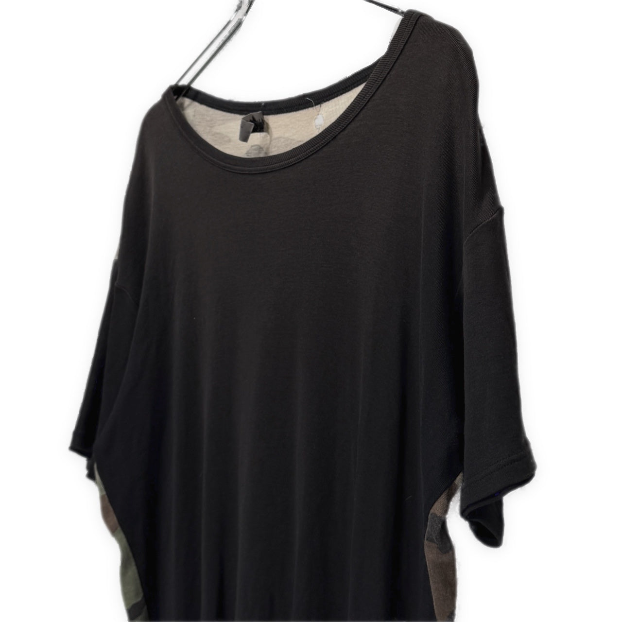 Yohji Yamamoto Pour Homme 10AW THE MEN 4.1 2010 TOKYO 迷彩切り替えバックロゴプリントカットソー Tシャツ Tee T-shirt カモフラージュ柄 半袖 Archive ヨウジヤマモトプールオム メンズ