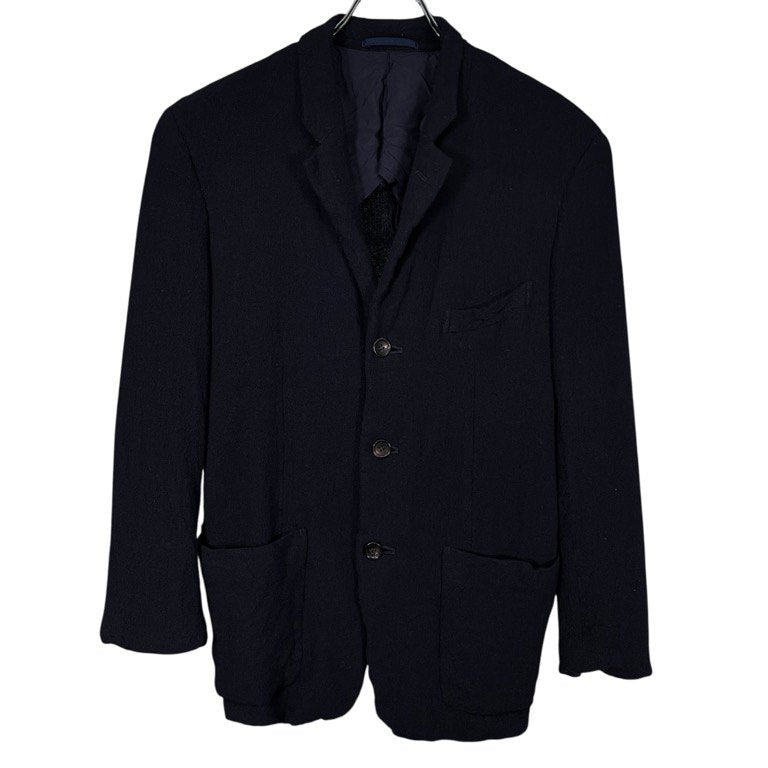 COMME des GARCONS HOMME PLUS ウールナイロンガーゼ5ポケットナローラペル3Bテーラードジャケット ブレザー Archive 90s 初期 ブルゾン コート アウター コムデギャルソンオムプリュス メンズ