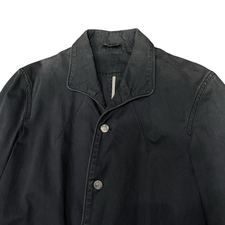 Vivienne Westwood MAN 00SS オーブ刻印メタルボタンコットンパイピングロングコート ジャケット ブルゾン アウター Archive 90s 00s ヴィヴィアンウエストウッド マン メンズ