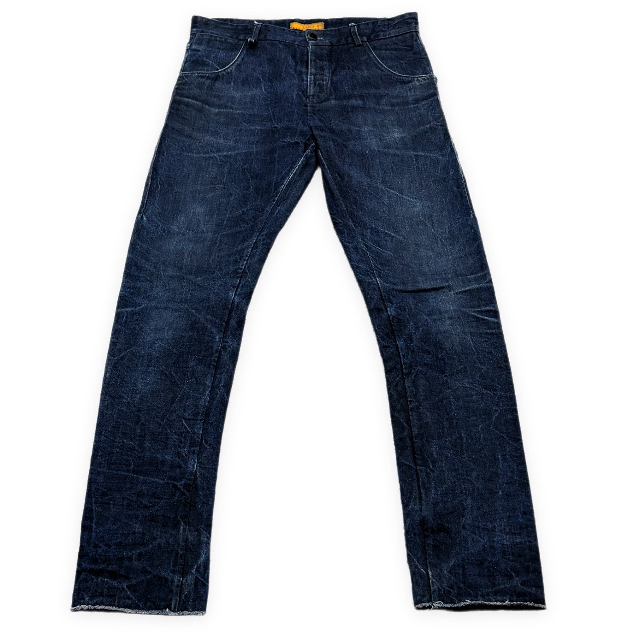 LAYER-0 DENIM 5P PANT インディゴデニムレザーボタン5ポケットパンツ ジーンズ ボトムス Alessio Zero レイヤーゼロ メンズ