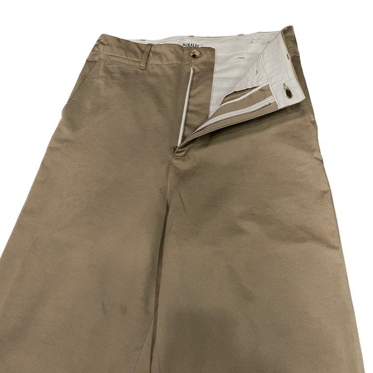 AURALEE 20AW WASHED FINX CHINO WIDE PANTS フィンクスコットンチノクロスワイドパンツ スラックス トラウザーズ A20AP01CN 定価36,300円 オーラリー メンズ