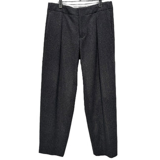 OVERCOAT 23AW PLEATED TROUSER WITH LOOPS IN WOOL FLANNEL ウールカシミヤフランネル1タックトラウザーズ パンツ スラックス ボトムス カシミア 定価69,300円 F23P018-NKCF オーバーコート メンズ