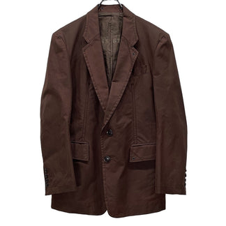 Y's for men オイルドコットンステンシルプリントライニング2Bテーラードジャケット ブレザー ブルゾン コート アウター Archive Yohji Yamamoto Pour Homme ヨウジヤマモトプールオム ワイズフォーメン メンズ